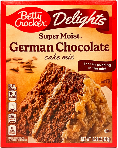 Betty Crocker Super Moist German Chocolate Cake Mix 432g MHD:3.5.25