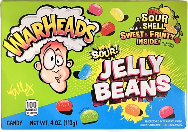 Warheads Sour Jelly Beans 113g